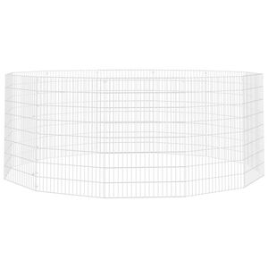 vidaXL 12 paneles horganyzott vas szabadon &aacute;ll&oacute; &aacute;llatketrec 54 x 80 cm