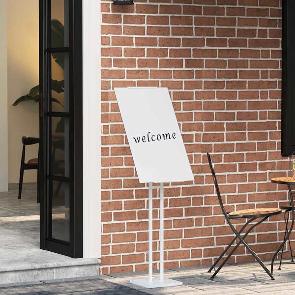 vidaXL Ki&aacute;ll&iacute;t&oacute; &Aacute;llv&aacute;ny Feh&eacute;r 26,5 x 26,5 x 150 cm Ac&eacute;l