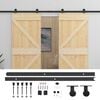 vidaXL Cs&uacute;sz&oacute; ajt&oacute; 2 db 100 x 210 cm T&ouml;m&ouml;r Fenyőfa