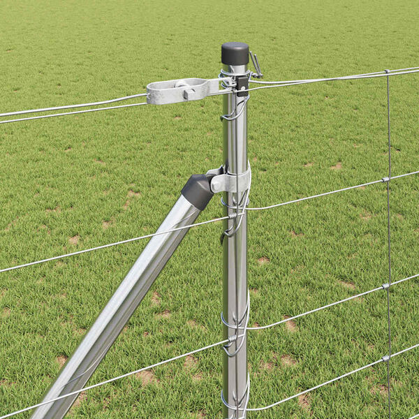 vidaXL Ker&iacute;t&eacute;soszlop Galvaniz&aacute;lt 25 x 1,2 m Ac&eacute;l