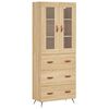 vidaXL sonoma t&ouml;lgy szerelt fa magasszekr&eacute;ny 69,5 x 34 x 180 cm