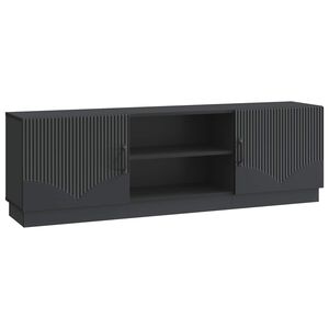 vidaXL TV szekr&eacute;ny Fekete 150 x 31 x 47 cm Szerelt Fa