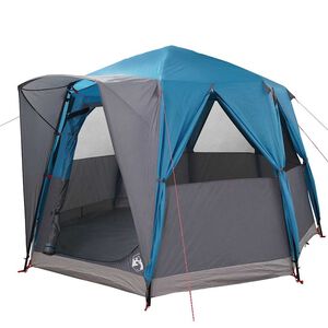 vidaXL 3 fős kabin s&aacute;tor tetővel K&eacute;k &eacute;s Sz&uuml;rke 320 x 320 x 203 cm