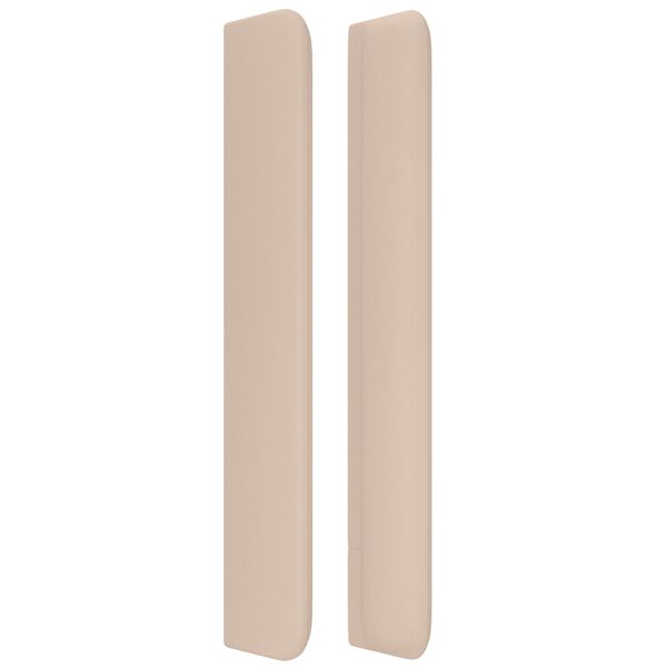 vidaXL cappuccino műbőr fejt&aacute;mla sz&aacute;rnyakkal 147x16x118/128 cm