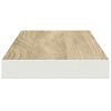 vidaXL 4 db t&ouml;lgysz&iacute;nű &eacute;s feh&eacute;r MDF lebegő fali polc 60x23,5x3,8 cm
