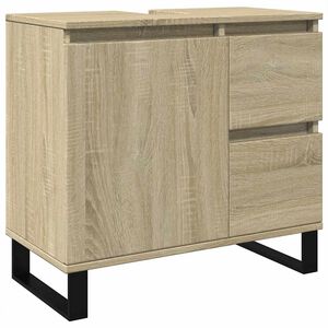 vidaXL sonoma t&ouml;lgy sz&iacute;nű szerelt fa f&uuml;rdőszobaszekr&eacute;ny 65x33x60 cm