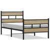 vidaXL sonoma t&ouml;lgy sz&iacute;nű f&eacute;m &aacute;gykeret matrac n&eacute;lk&uuml;l 107 x 203 cm