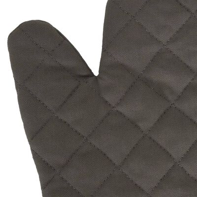 vidaXL 15 részes fekete pamut törlőkendő szett, sütőkesztyű, edényfogó