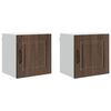vidaXL Fali Szekr&eacute;ny PORTO 2 pcs Barna T&ouml;lgy 40 x 31 x 40 cm Faanyag
