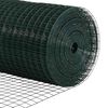 vidaXL Ker&iacute;t&eacute;soszlop Z&ouml;ld 100 x 0,6 m (12 x 12 mm h&aacute;l&oacute;) Ac&eacute;l &eacute;s PVC