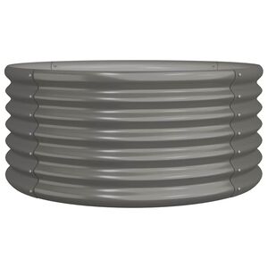 vidaXL sz&uuml;rke horganyzott ac&eacute;l kerti &uuml;ltetől&aacute;da 80 x 80 x 36 cm