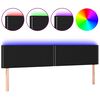 vidaXL fekete sz&ouml;vet LED-es fejt&aacute;mla 160x5x78/88 cm