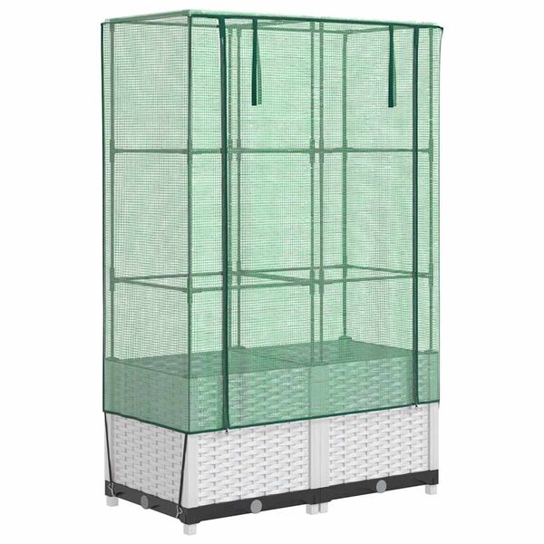 vidaXL rattan megjelen&eacute;sű magas&aacute;gy&aacute;s melegh&aacute;ztakar&oacute;val 80x40x138 cm