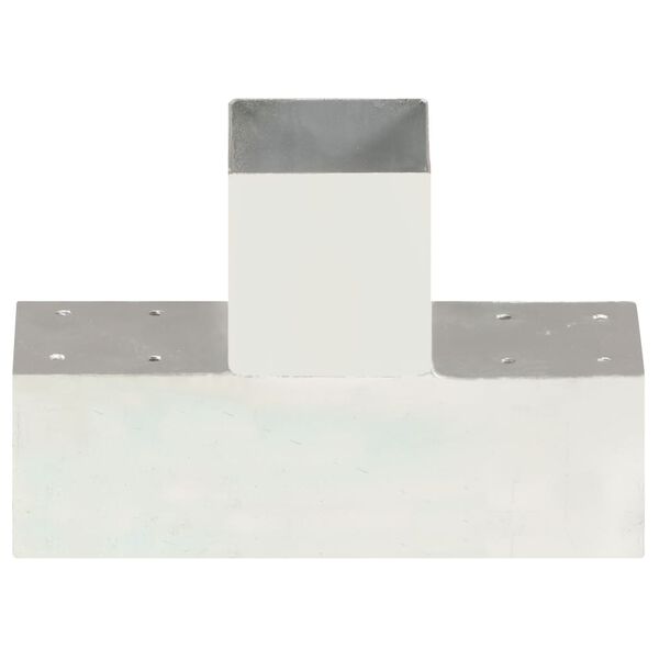 vidaXL T alak&uacute; horganyzott f&eacute;m oszloptart&oacute; 91 x 91 mm