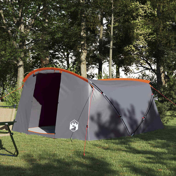 vidaXL Alagút sátor tetővel Szürke és narancs 318 x 275 x 140 cm