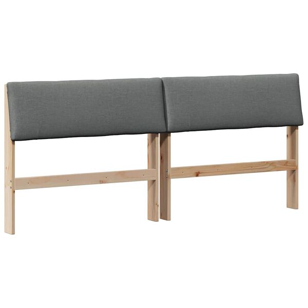 vidaXL K&aacute;rpitozott fejt&aacute;mla S&ouml;t&eacute;tsz&uuml;rke 180 cm T&ouml;m&ouml;r fenyőfa