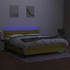 vidaXL z&ouml;ld sz&ouml;vet rug&oacute;s &eacute;s LED-es &aacute;gy matraccal 160x200 cm