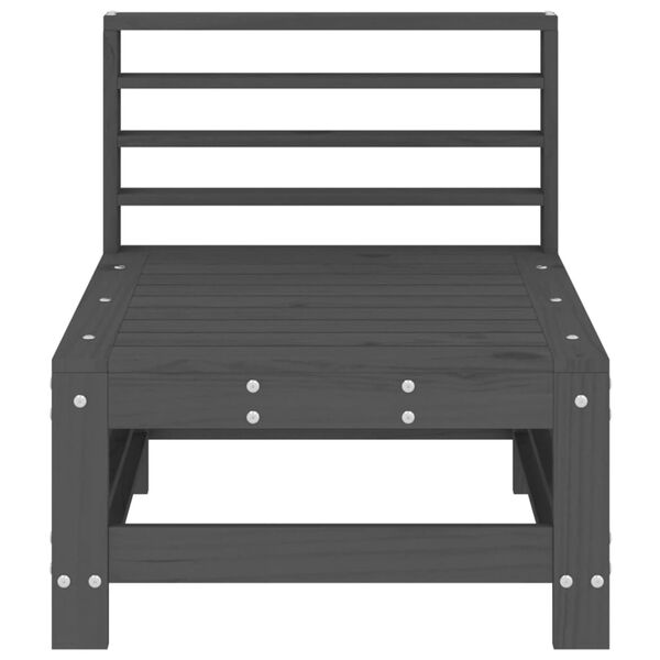 vidaXL 2 db szürke tömör fenyőfa kerti középső kanapé