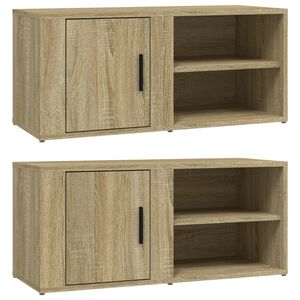 vidaXL 2 db sonoma t&ouml;lgy sz&iacute;nű szerelt fa TV-szekr&eacute;ny 80x31,5x36 cm