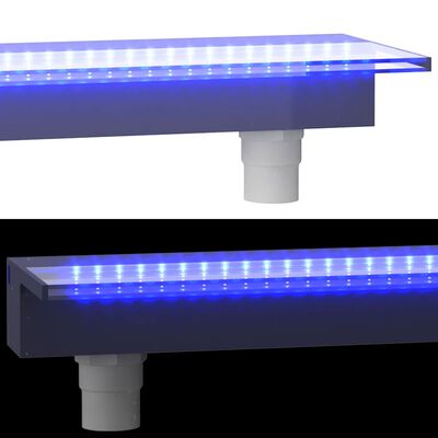 vidaXL akril vízeséskifolyó RGB LED-ekkel 90 cm