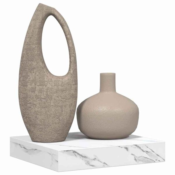 vidaXL Falpolc Falra szerelhető Feh&eacute;r m&aacute;rv&aacute;ny 23 x 23,5 x 4 cm Faanyag