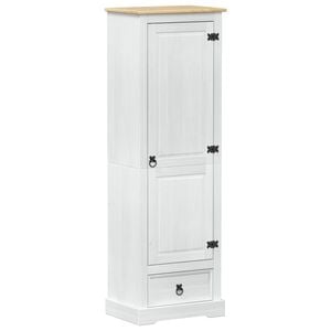 vidaXL Szekr&eacute;nyek Feh&eacute;r 55 x 38 x 170 cm T&ouml;m&ouml;r fenyőfa