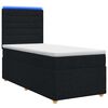 vidaXL Boxspring &aacute;gy matraccal fejt&aacute;ml&aacute;val Fekete 80 x 200 cm Sz&ouml;vet