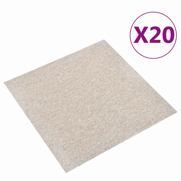vidaXL Szőnyeg 20 pcs Vil&aacute;gos b&eacute;zs 50 x 50 cm 100% Polipropil&eacute;n