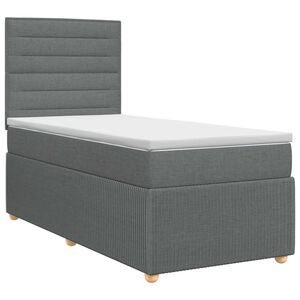 vidaXL Boxspring &aacute;gy matraccal S&ouml;t&eacute;tsz&uuml;rke Egyszem&eacute;lyes Sz&ouml;vet