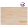 vidaXL 3 db t&ouml;m&ouml;r fenyőfa t&eacute;glalap alak&uacute; asztallap 80 x 53 x 2,5 cm