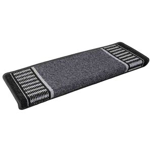 vidaXL &Ouml;ntapad&oacute;s l&eacute;pcsőszőnyegek 15 db 65 x 21 x 4 cm Non-Slip