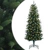 vidaXL Műanyag Hajtogat&oacute;s Kar&aacute;csonyfa 120 cm 150 LED Meleg feh&eacute;r