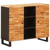 vidaXL Oldals&oacute; szekr&eacute;ny fi&oacute;kkal Barna 90 x 33 x 75 cm T&ouml;m&ouml;r Mang&oacute;f&aacute;t