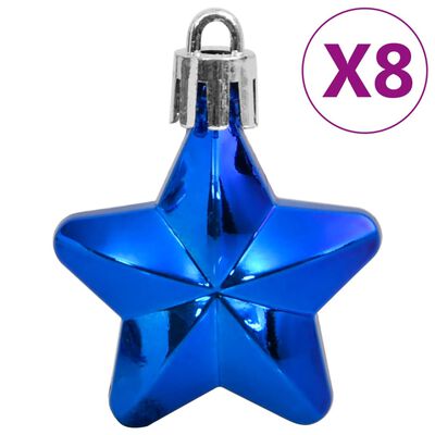 vidaXL 111 részes kék polisztirol karácsonyi gömb szett