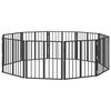 vidaXL Kutya Kapu 10 pcs Fekete 60 x 60 cm Horganyzott ac&eacute;l