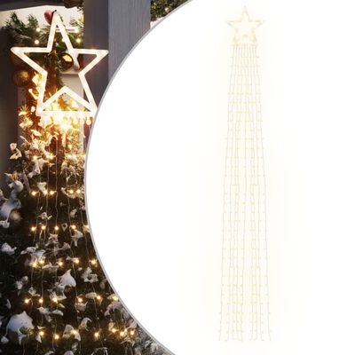 vidaXL meleg fehér 320 LED-es karácsonyfafüzér 375 cm
