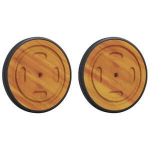 vidaXL Űrkerekek ker&eacute;kkel 2 pcs Barna 20.5 x 20.5 x 2 cm T&ouml;m&ouml;r Ak&aacute;cfa