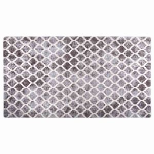 vidaXL sz&uuml;rke &eacute;s feh&eacute;r moshat&oacute; szőnyeg 190 x 300 cm