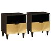 vidaXL &Eacute;jjeliszekr&eacute;ny 2 pcs Fekete &eacute;s Arany 40 x 33 x 46 cm Szerelt Fa
