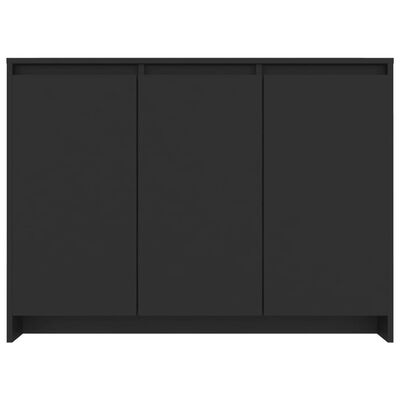 vidaXL fekete forgácslap tálalószekrény 102 x 33 x 75 cm