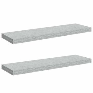 vidaXL 2 db betonsz&uuml;rke MDF lebegő fali polc 80 x 23,5 x 3,8 cm