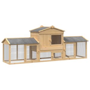 vidaXL Ty&uacute;kh&aacute;z 3 db Barna 225 x 60 x 89 cm T&ouml;m&ouml;r Fenyőfa