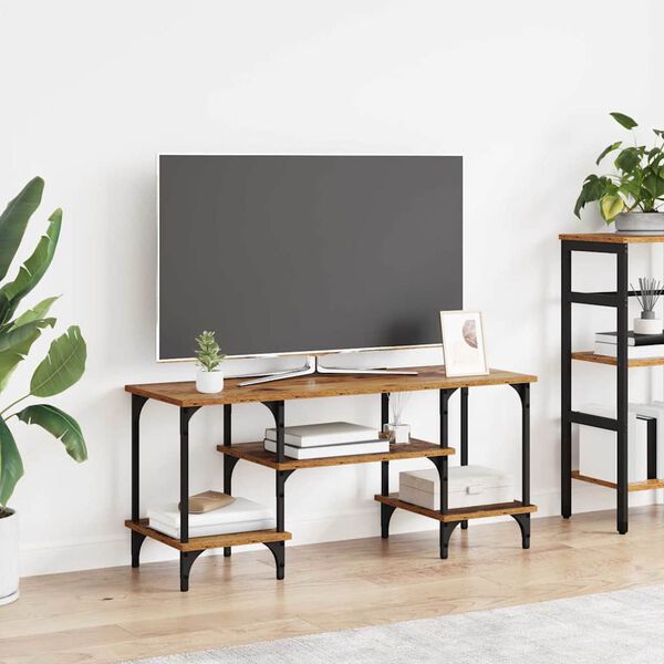 vidaXL TV szekr&eacute;ny &Ouml;reg fa 102 x 35 x 45,5 cm Műszaki fa &eacute;s vas