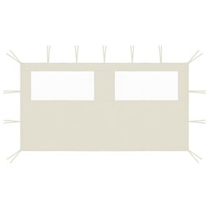 vidaXL krémszínű ablakos pavilonfal 4 x 2 m