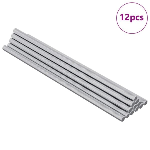 vidaXL Menetes R&uacute;d 12 pcs Ez&uuml;st 6 x 170 mm Ac&eacute;l