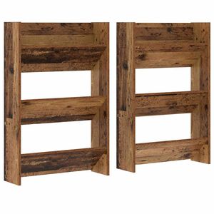 vidaXL Cipőszekr&eacute;ny 2 db 60 x 18 x 90 cm Szerelt Fa Antik Fa