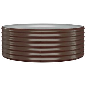 vidaXL barna horganyzott ac&eacute;l kerti magas&aacute;gy&aacute;s 100x100x36 cm
