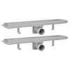 vidaXL 2db line&aacute;ris rozsdamentes ac&eacute;l zuhany lefoly&oacute; 530 x 140 mm