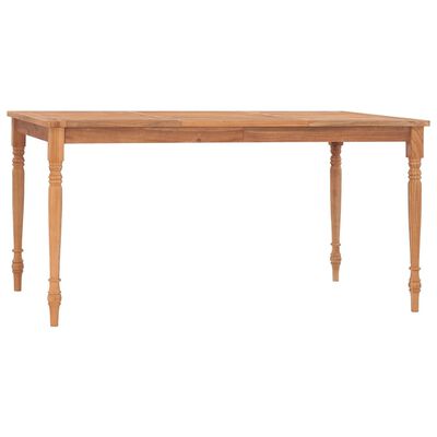 vidaXL tömör tíkfa Batavia asztal 150 x 90 x 75 cm