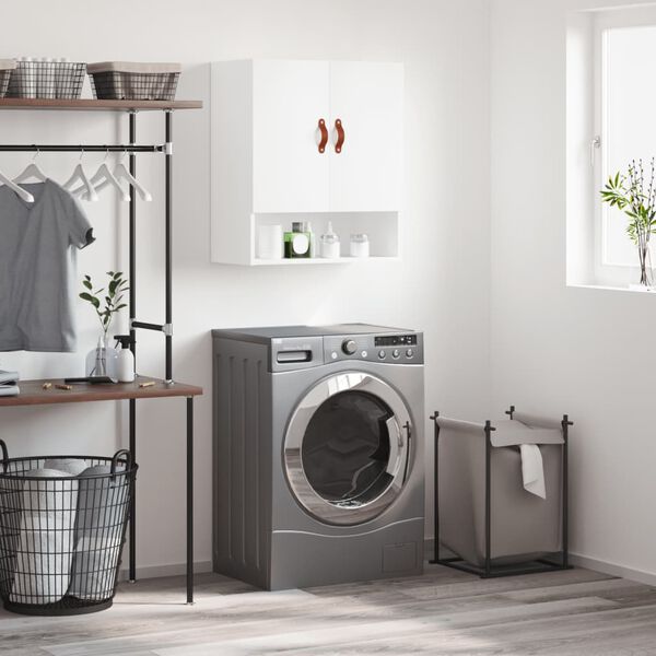 vidaXL feh&eacute;r szerelt fa faliszekr&eacute;ny 60 x 31 x 70 cm